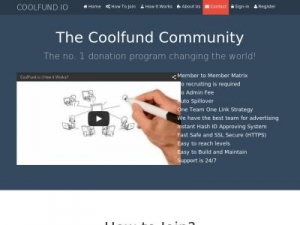 Скриншот главной страницы сайта coolfund.io